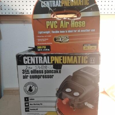 LOT 20 NEW CENTRAL PNEUMATIC PANCAKE AIR COMPRESSOR