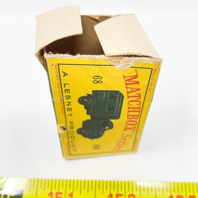 VINTAGE LESNEY MATCHBOX SERIES NO. 68 - ARMY WIRELESS TRUCK W/ BOX