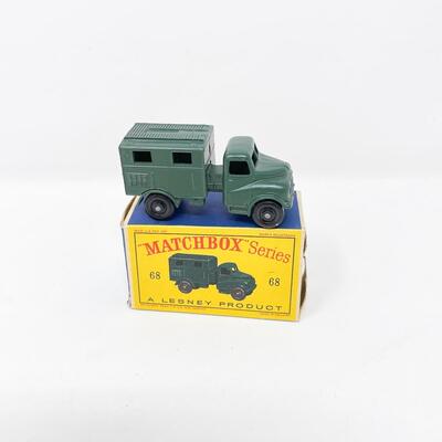 VINTAGE LESNEY MATCHBOX SERIES NO. 68 - ARMY WIRELESS TRUCK W/ BOX