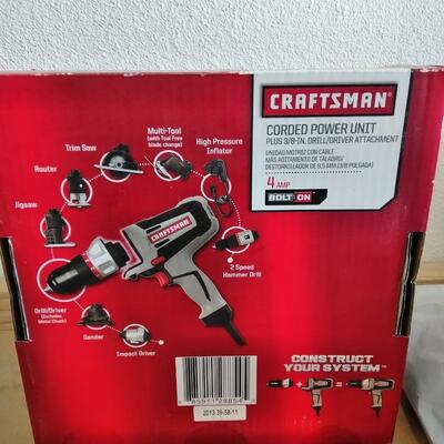 LOT  99 CRAFTSMAN CORDED POWER DRILL WITH BITS