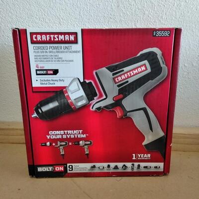 LOT  99 CRAFTSMAN CORDED POWER DRILL WITH BITS