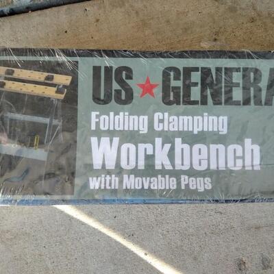 LOT 84 BRAND NEW US GENERAL FOLDING CLAMPING WORKBENCH