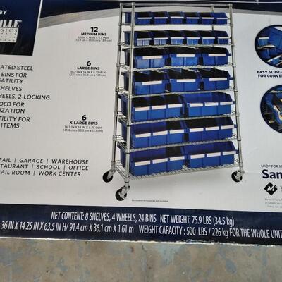 LOT 86 BRAND NEW MEMBER'S MARK 8 TIER BIN RACK