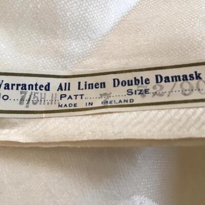 Irish linen double damask tablecloth