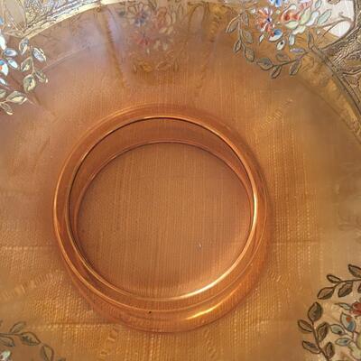 Depression glass 2 piece set