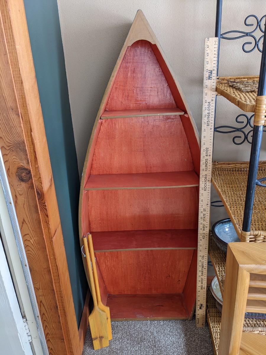 Canoe Bookshelf, Perfect for the Cabin