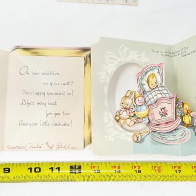 VINTAGE â€œNEW BABYâ€ GREETING CARDS BUNDLE #1