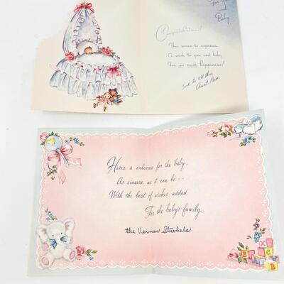 VINTAGE â€œNEW BABYâ€ GREETING CARDS BUNDLE #1