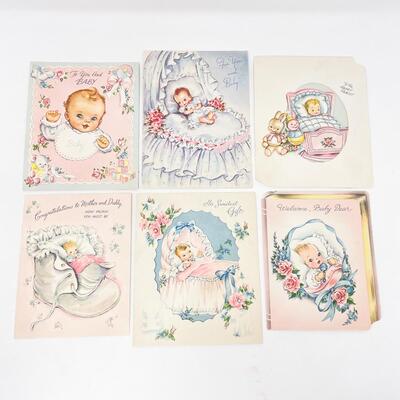 VINTAGE â€œNEW BABYâ€ GREETING CARDS BUNDLE #1