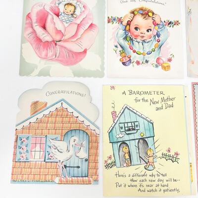VINTAGE â€œNEW BABYâ€ GREETING CARD BUNDLE #2