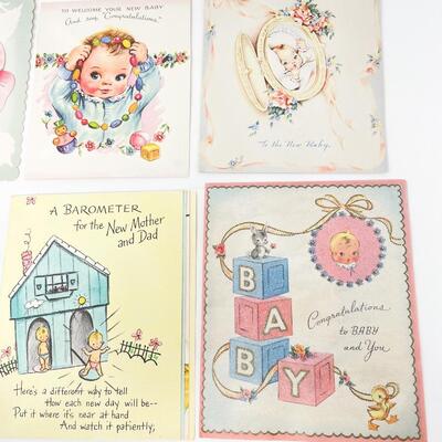 VINTAGE â€œNEW BABYâ€ GREETING CARD BUNDLE #2
