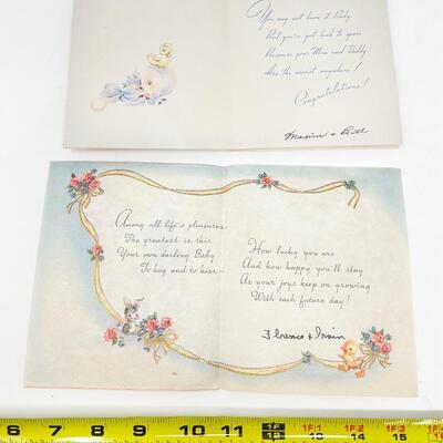 VINTAGE â€œNEW BABYâ€ GREETING CARD BUNDLE #2