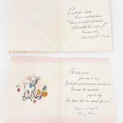 VINTAGE â€œNEW BABYâ€ GREETING CARD BUNDLE #2