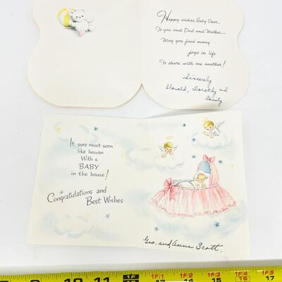 VINTAGE â€œNEW BABYâ€ GREETING CARD BUNDLE #3