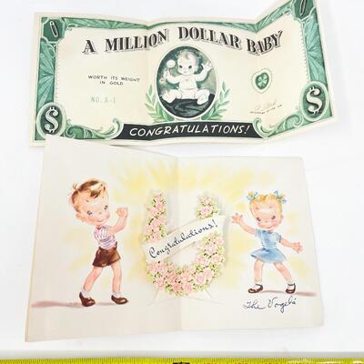 VINTAGE â€œNEW BABYâ€ GREETING CARD BUNDLE #3