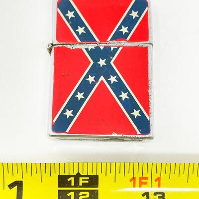 VINTAGE â€œFORGET HELL!â€ CIVIL WAR CONFEDERATE STYLE LIGHTER - MADE IN JAPAN