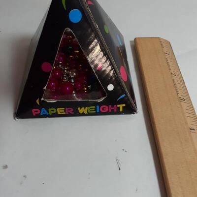 Vintage worldwidely pyramid paper weight