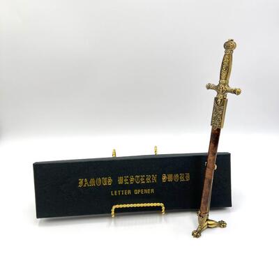 Famous Western Sword ~ Brass & Stainless Letter Opener