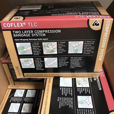 Two layer compression bandage system bundle of eight