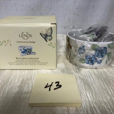 Lenox butterfly meadow dip bowl with spreader