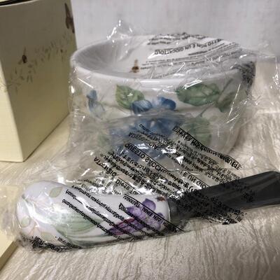 Lenox butterfly meadow dip bowl with spreader