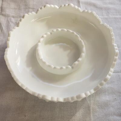 Fenton white dish 8 inch