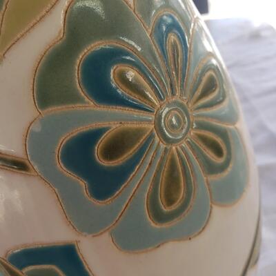 Ceramic flower pot heavy 16x8