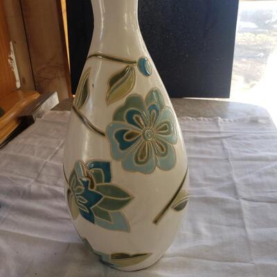 Ceramic flower pot heavy 16x8