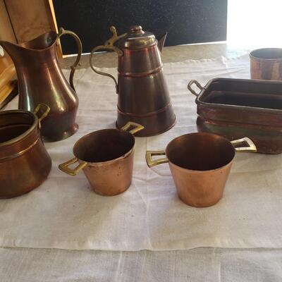 Copper lot 7 items 8 inch and smaller