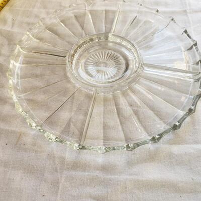 Crystal serving dish 13 inch