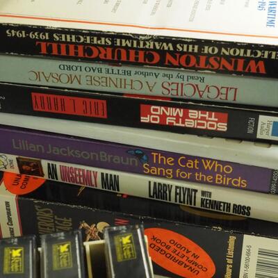 Lot 182 vintage media, books on cassette, VHS, Readers digest collections