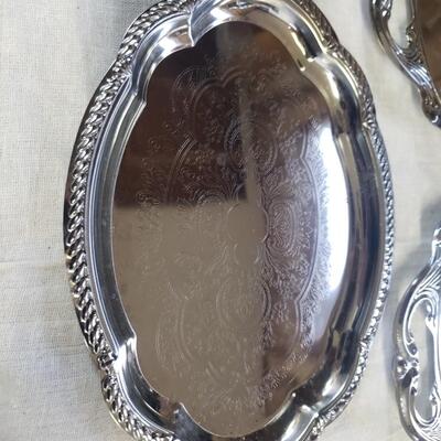 Serving lot 4 plated 12 inch 9 inch 4 inch