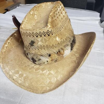 Cowboy hat with feathers