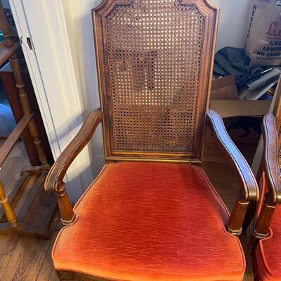 Set of  Six Caned-back Dining Chairs