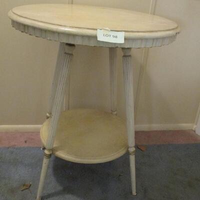 Two tiered side table
