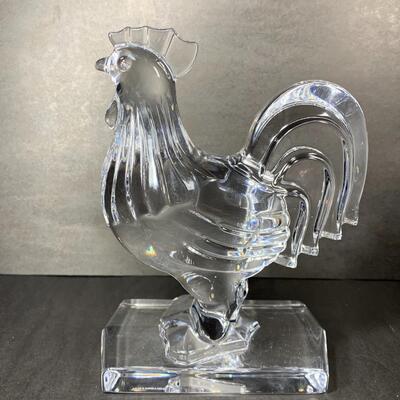 Waterford Crystal Rooster Sculpture with box