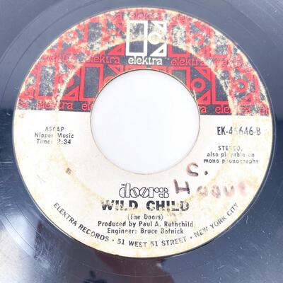 45 RPM THE DOORS EK-45646 "WILD CHILD/TOUCH ME" VINYL RECORD SINGLE
