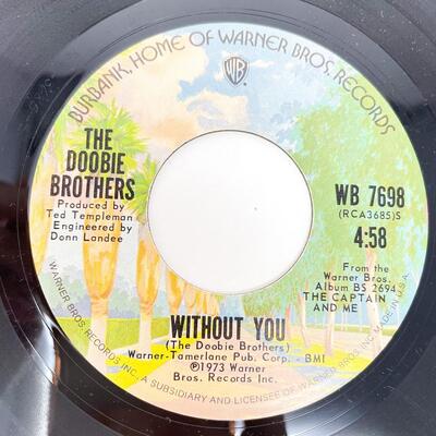 1973 45 RPM THE DOOBIE BROTHERS WB 7698 "LONG TRAIN RUNNIN'/WITHOUT YOU" VINYL RECORD SINGLE