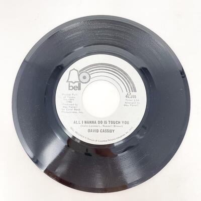 45 RPM DAVID CASSIDY 45,150 "ALL I WANNA DO IS TOUCH YOU/CHERISH" VINYL RECORD SINGLE