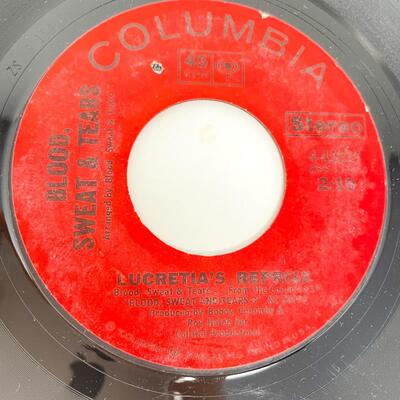 45 RPM BLOOD, SWEAT & TEARS 4-45235 "LUCRETIA MAC EVIL/LUCRETIA'S REPRISE" VINYL RECORD SINGLE