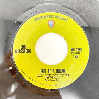 1972 45 RPM ERIC WEISSBERG WB7659 "DUELING BANJOS/END OF A DREAM" VINYL RECORD SINGLE