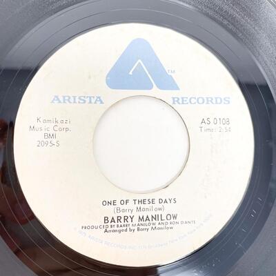 1975 45 RPM BARRY MANILOW AS0108 "ONE OF THESE DAYS/IT'S A MIRACLE" VINYL RECORD SINGLE