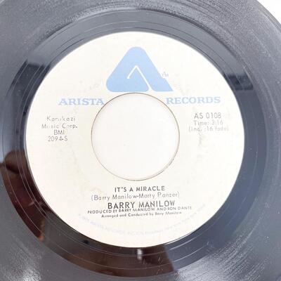 1975 45 RPM BARRY MANILOW AS0108 "ONE OF THESE DAYS/IT'S A MIRACLE" VINYL RECORD SINGLE