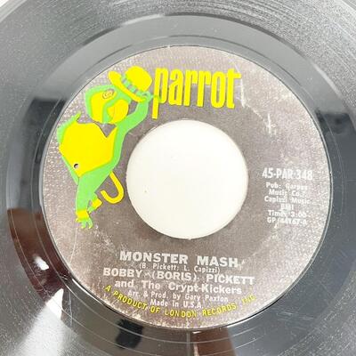 45 RPM BOBBY (BORIS) PICKETT AND THE CRYPT-KICKERS 45-PAR-248 "MONSTER MASH/MONSTERS' MASH PARTY" VINYL RECORD SINGLE
