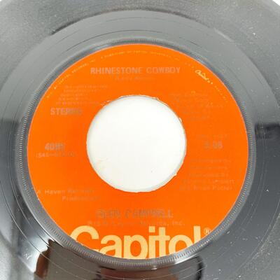 1974 45 RPM GLEN CAMPBELL 4095 "RHINESTONE COWBOY/LOVELIGHT" VINYL RECORD SINGLE