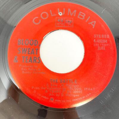 45 RPM BLOOD, SWEAT & TEARS 4-45204 "HI-DE-HO/THE BATTLE" VINYL RECORD SINGLE