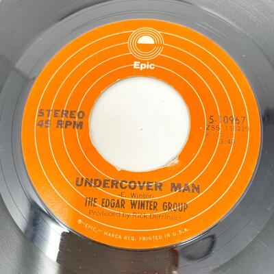 45 RPM THE EDGAR WINTER GROUP 5-10967 "FRANKENSTEIN/UNDERCOVER MAN" VINYL RECORD SINGLE