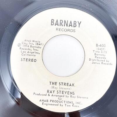 1974 45 RPM RAY STEVENS B-600 "YOU'VE GOT THE MUSIC INSIDE/THE STREAK" VINYL RECORD SINGLE