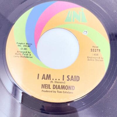 45 RPM NEIL DIAMOND 55278 â€œDONE TOO SOON/I AMâ€¦I SAIDâ€ VINYL RECORD SINGLE