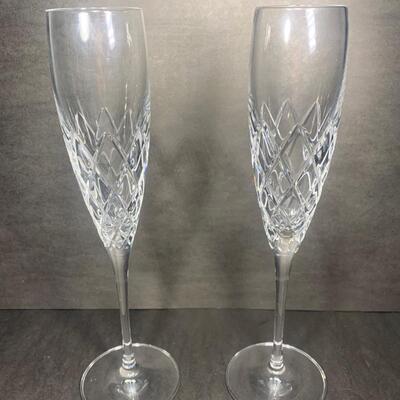 Pair of Waterford Crystal Crosslake Flutes with box